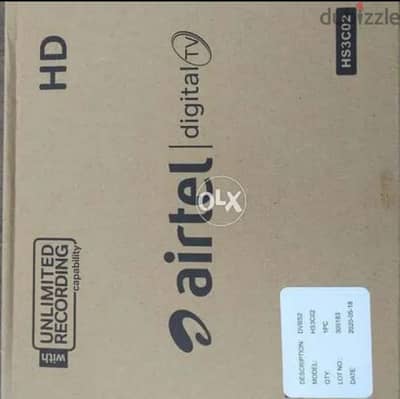 Full HDD Airtel receiver digital  With 6months malyalam