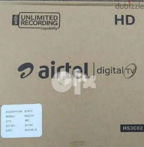 Airtel new Full hd receiver with 6months south malyalam tamil 0