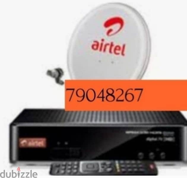 Airtel new Full hd receiver with 6months south malyalam tamil 0