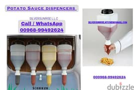 sauce dispenser and all the kitchen equipments