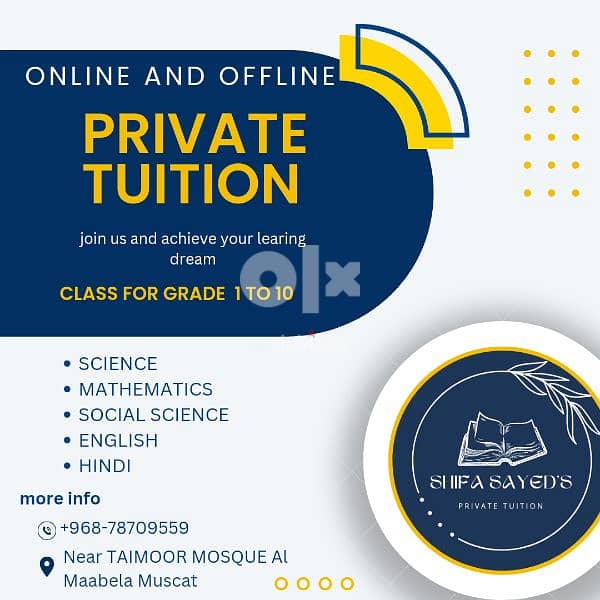 Private Tutor, Seeb Sur Al Hadid (call 78190800) 6