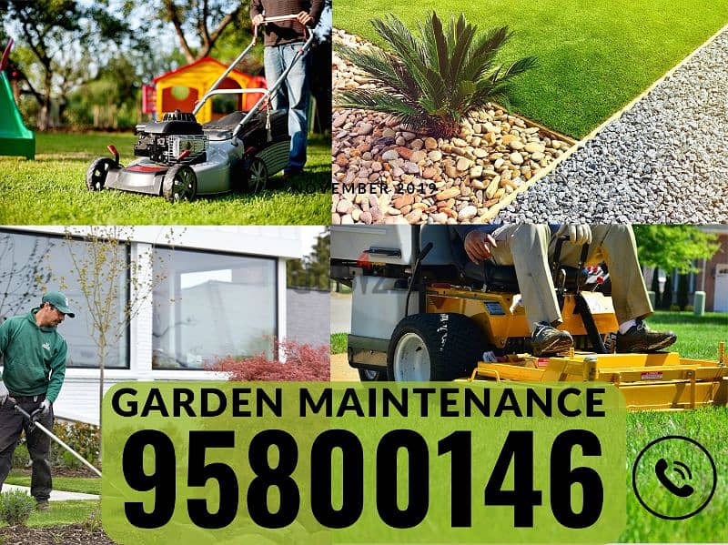 We do Grass cutting, Artificial grass,Garden Maintenance, Tree shape 0
