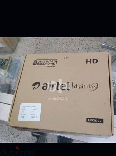 airtel hd box new available with 6 months malayalam tamil 0