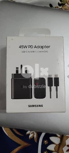 Samsung 45w PD adapter with USB-C to USB-C Cable
