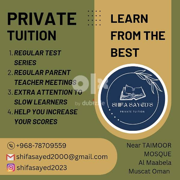 Private Tutor, Seeb Sur Al Hadid (call 78190800) 8