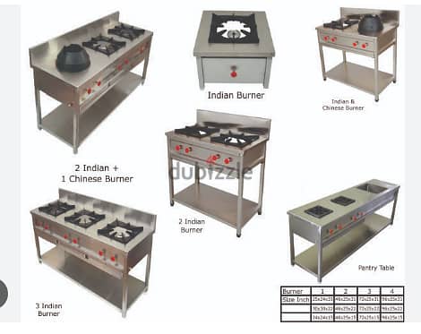 Fabricating gas stove and all the kitchen equipments for hotels 0