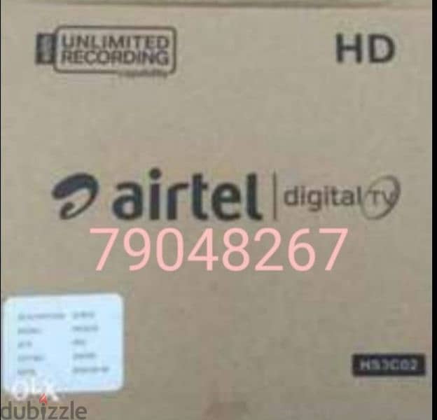 Airtel New Full HDD Receiver with 6months malyalam tamil telgu 0