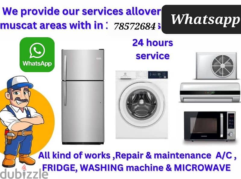 AC FRIDGE WASHING MACHINE SERVICE OR INSTALL ALLTYPES 0