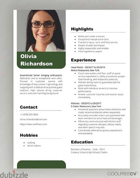 عمل سيره ذاتيه بطريقه احترافيه Professional Cv 12