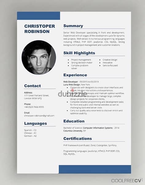 عمل سيره ذاتيه بطريقه احترافيه Professional Cv 16