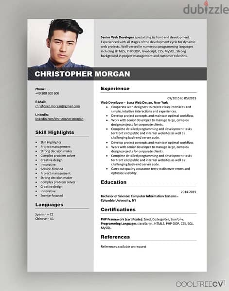 عمل سيره ذاتيه بطريقه احترافيه Professional Cv 19