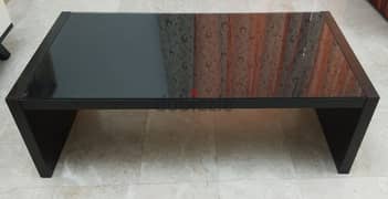 Wooden Coffee Table w/top glass Center 0