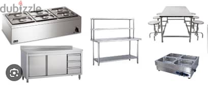 stainless steel kitchen equipment and all the kitchen equipments