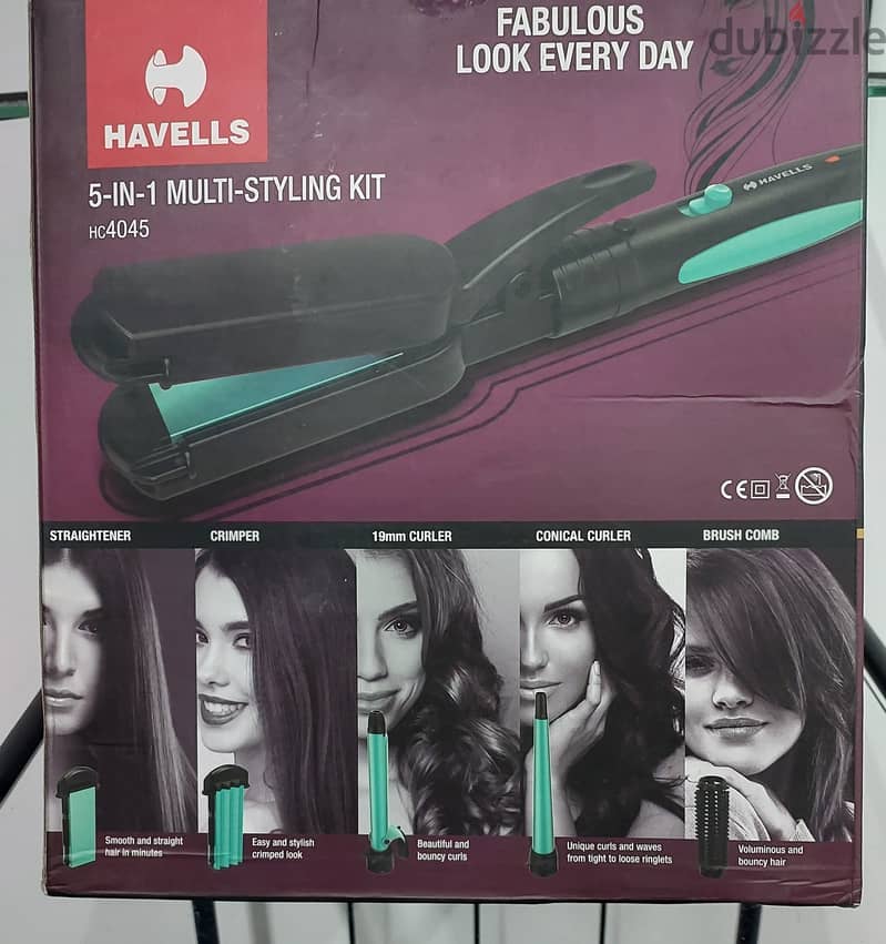 New Havells 5-IN-1 Multi-styling Hair Kit 1