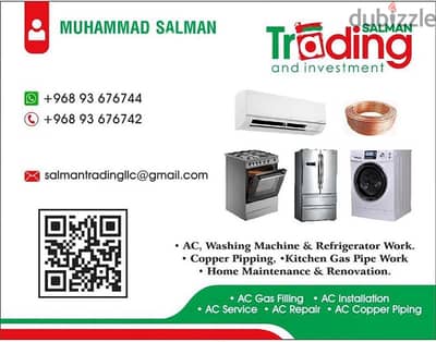 we do ac copper piping, installation and servicess