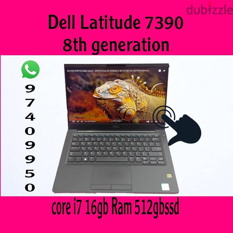 Dell LATITUDE 7390 8th GENERATION TOUCH SCREEN CORE - i7 16gb RAM 512G 0