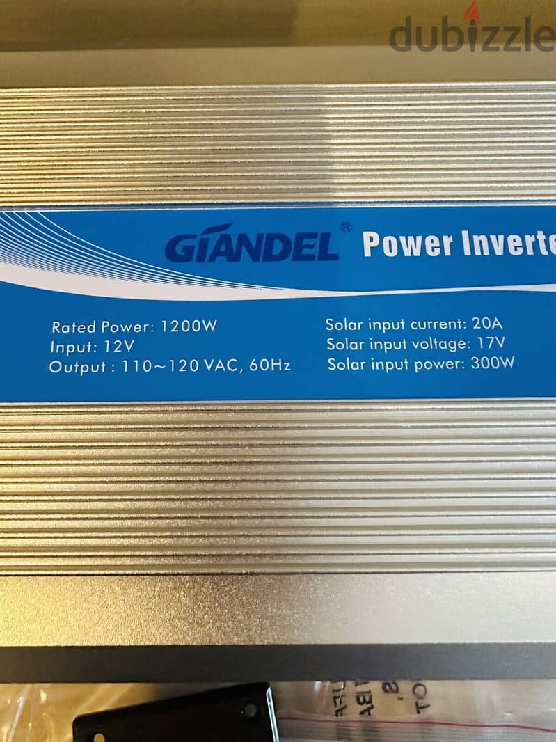 1200Watt Power Inverter 12V DC to 110V 120V AC 1200w with solar contro 2