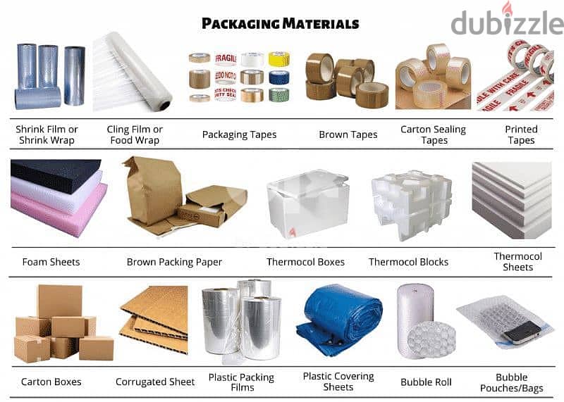 Packing materials, Wrapping Paper, Lamination Roll, Bubble roll,Tapes 2