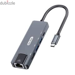 Go des 5 in 1 usb c to hdtv 2 usb + pd3.0+rj45 gd-6829 (BoxPacked)
