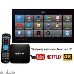 Android Tv box with one year subscription