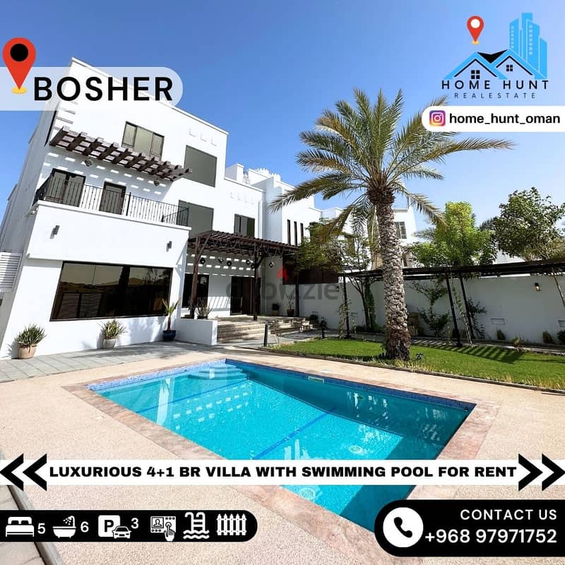 BOSHER | SUPER LUXURIOUS 4+1 BR VILLA WITH SWIMMING POOL FOR RENT 0