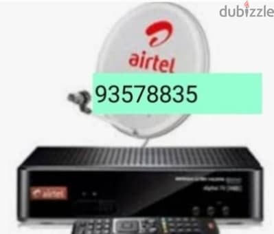 Latest model Air tel HDD receiver with 6months south malyalam tamil te