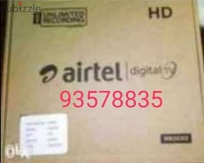 Airtel hd receiver with 6months tamil telgu kannada malyalam packag. .