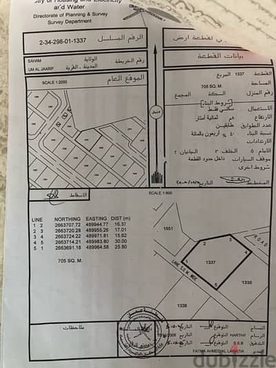 أرض سكنيه كورنر بصحم أم الجعاريف وسط منازل قائمه