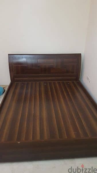 King Size bed with mattress for sale. Strong wood. 2