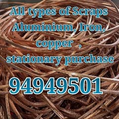 All types of Scraps Aluminium, Iron, copper  , stationarymsksksksk