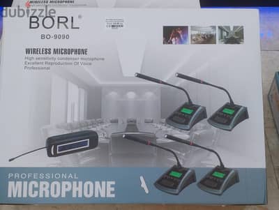 Borl Meeting Wireless 4 Microphone Set BO-9090 (Box-Pack)