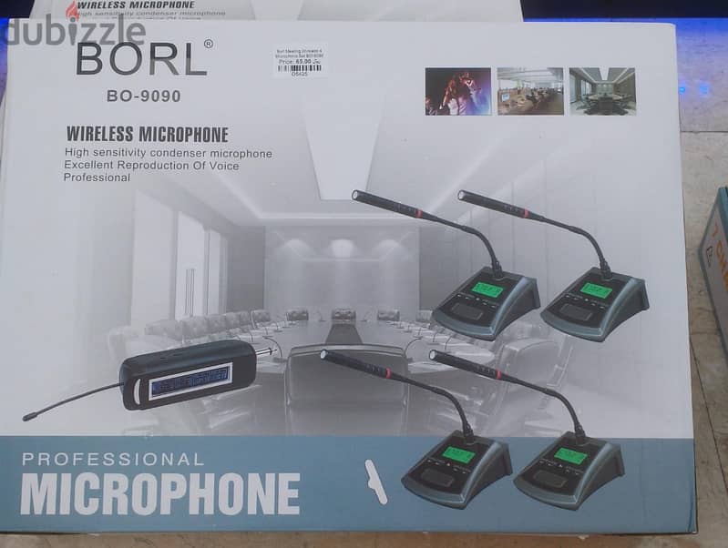 Borl Meeting Wireless 4 Microphone Set BO-9090 (Box-Pack) 0