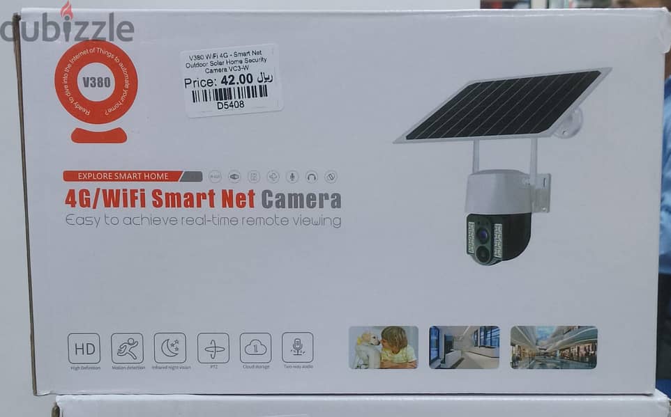 V380 Wifi 4G - Smart Net Outdoor Solar Home Security Camera VC3-W (Box 4