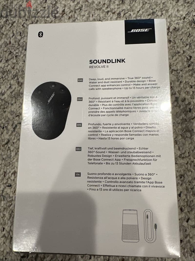 NEW SEALED Bose SoundLink Revolve II Bluetooth Speaker Triple Black 1