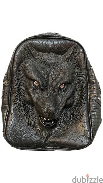 NEGOTIABLE - 3D Printing Wolf Backpack -  PU Leather - Bag 1 0