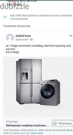 All type Ac Fridge Automatic washing Machine service and repair 0