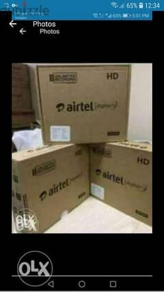 Airtel HD receiver new Set Top Box Latest model 
With 6months 0