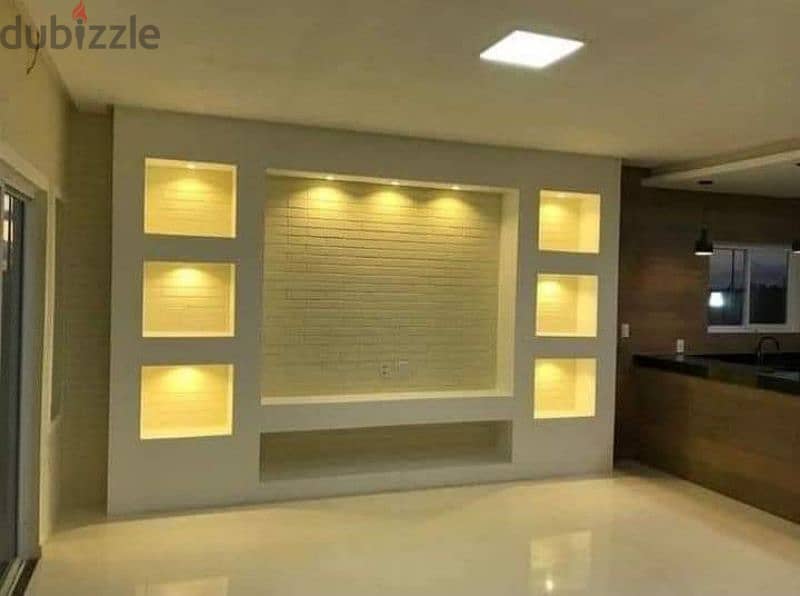 Interior design Decor Gypsum board and paint work 2