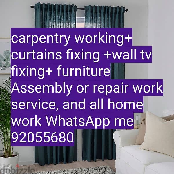 Carpenter/furniture fix,repair/shifting/curtains,tv fix in wall/ikea 8