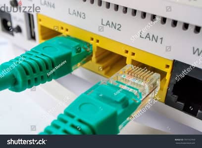 Home Office Internet Services Extend Wi-Fi Router Fixing Cable pulling