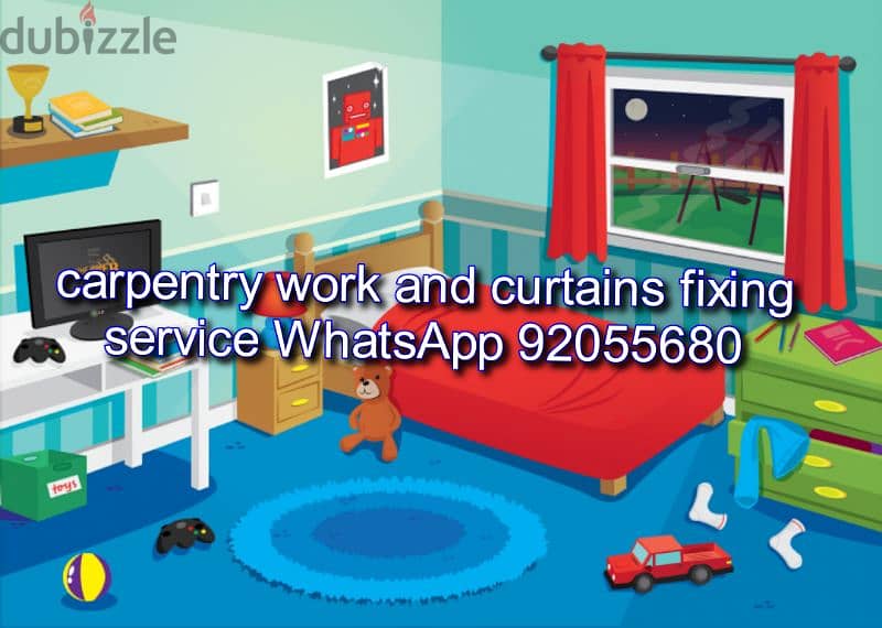 carpenter/furniture fix,repair/shifthing/curtains,tv,photo fix in wall 3