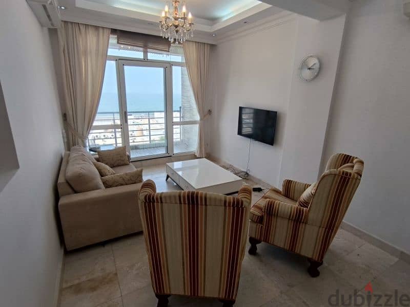 Sea view 2 BHK fully furnished apartment for rent in North Al Hail 2