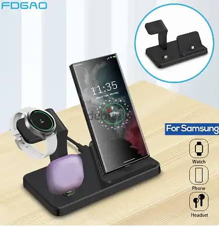30 W 3 in 1 Wireless Charging Docking Station for Android 1
