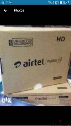 Airtel HD receiver new Set Top Box Latest model 
With 6months