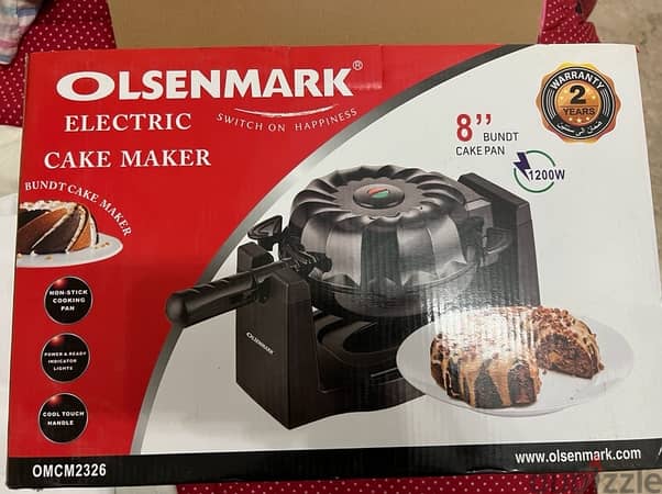 Buy Olsenmark Electric Cake Maker With Non Stick Cooking Plate, 8