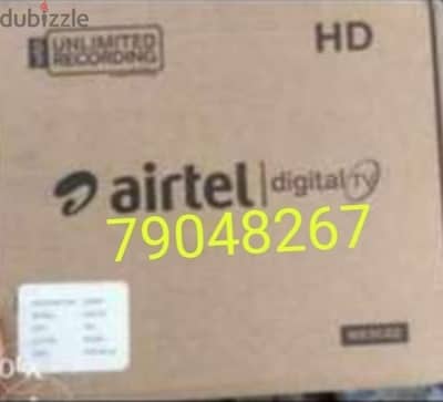 New,HD Airtel Receiver & subscription free six Months