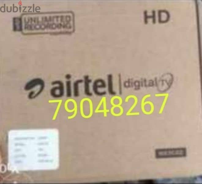 New,HD Airtel Receiver & subscription free six Months 0