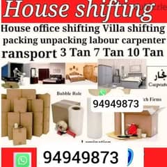 Oman House villa -and office shifting service
