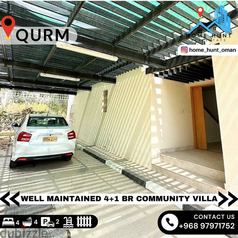 QURM | WELL MAINTAINED 4+1 BR COMMUNITY VILLA FOR RENT 0