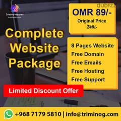 Complete Website Package | FREE (Domain + Hosting + Emails) 0